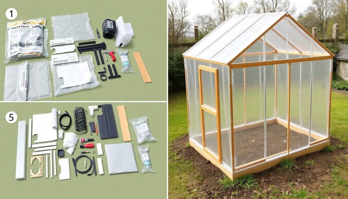 Step-by-step assembly of a user-friendly greenhouse kit