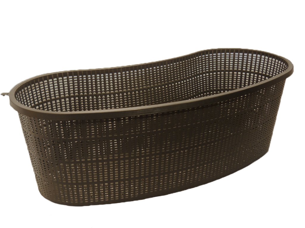 Contour or Kidney Shaped Plastic Slotted Plastic Mesh Water Garden Aquatic Pond Plant Basket, 17 Inch, Perfect for Lily's, Planting Pot, Basket for Aquaponics, Hydroponics
