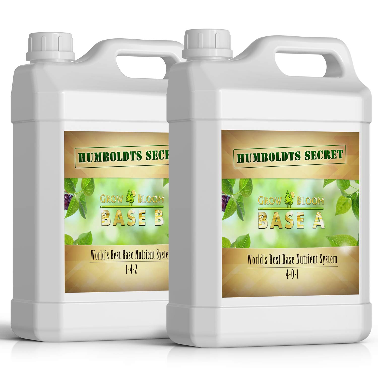 Humboldts Secret Set of A & B Liquid Hydroponics Fertilizer - World's Best Nutrient System – Hydroponic Nutrients for Outdoor, Indoor Plants – Supports Vegetative and Flowering Stages of Plants