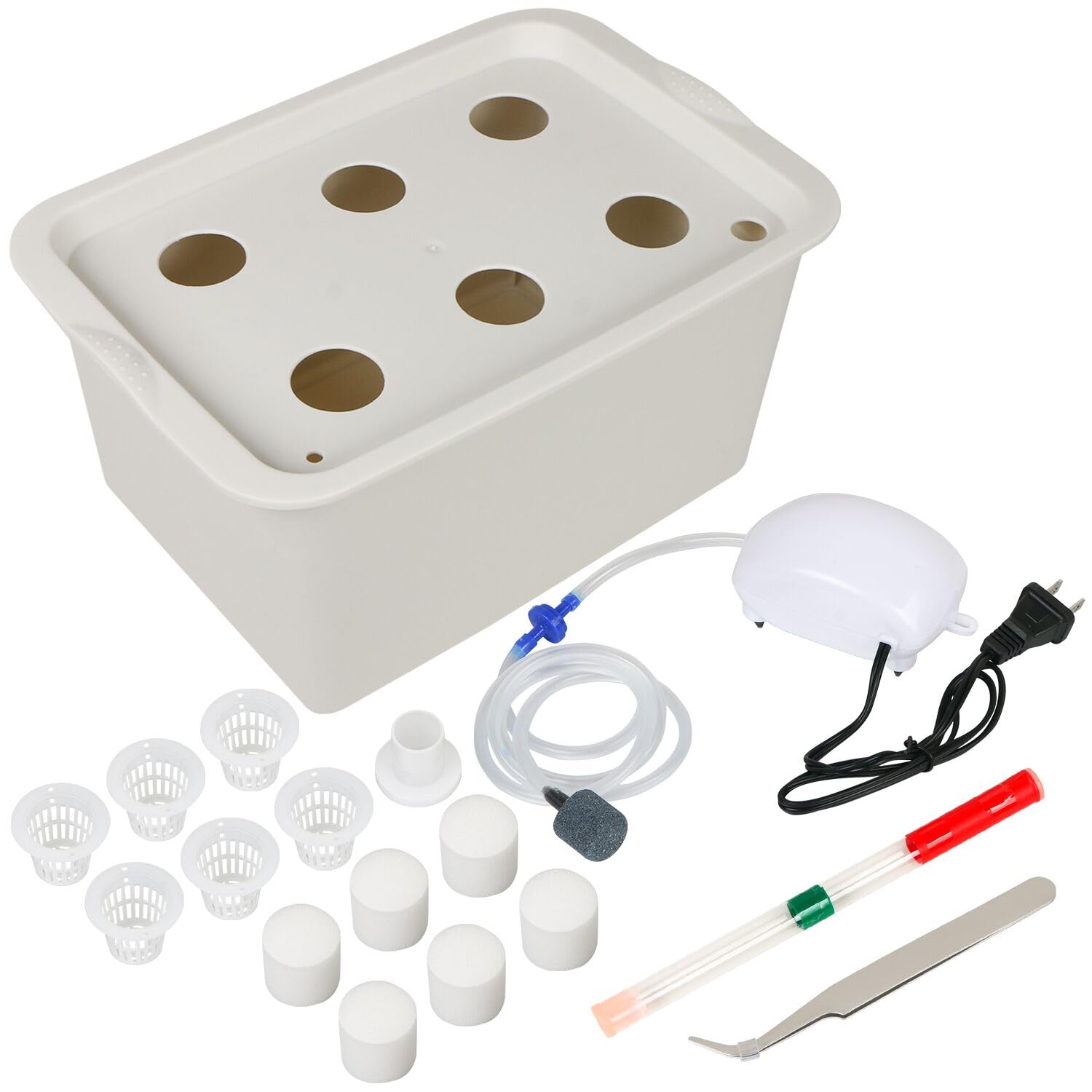 Hydroponics Grower Kit DIY Self Watering Indoor Hydroponics Tools DWC Hydroponic System Planting Container Include Aquarium Air Pump Buoy Planting Box