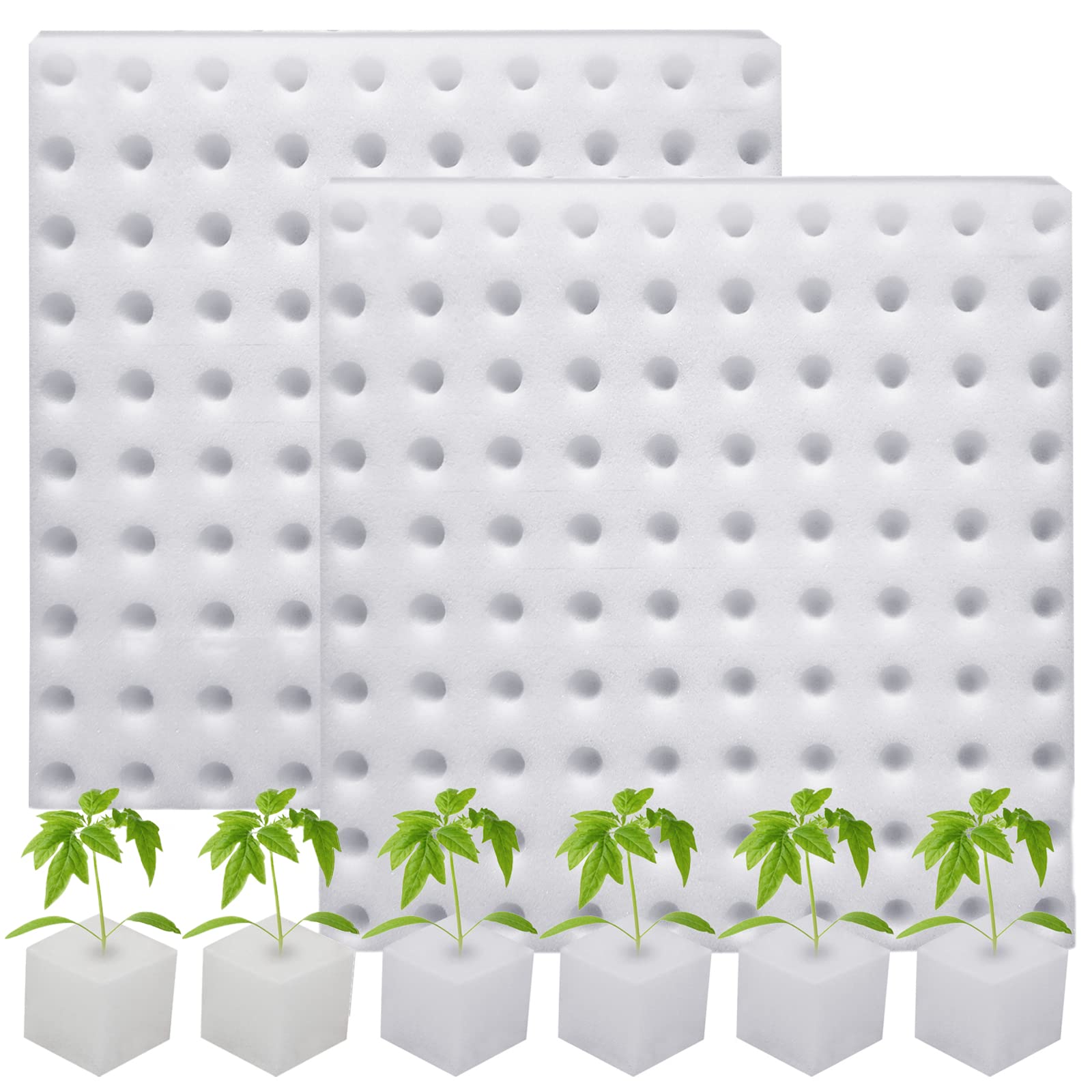 XIDAJIE 200 Pcs Hydroponic Sponges Planting Gardening Tool Soilless Cultivation Seedling Sponges Cultivation Sponge Greenhouse for Small Bud Growth & Grow Seedlings