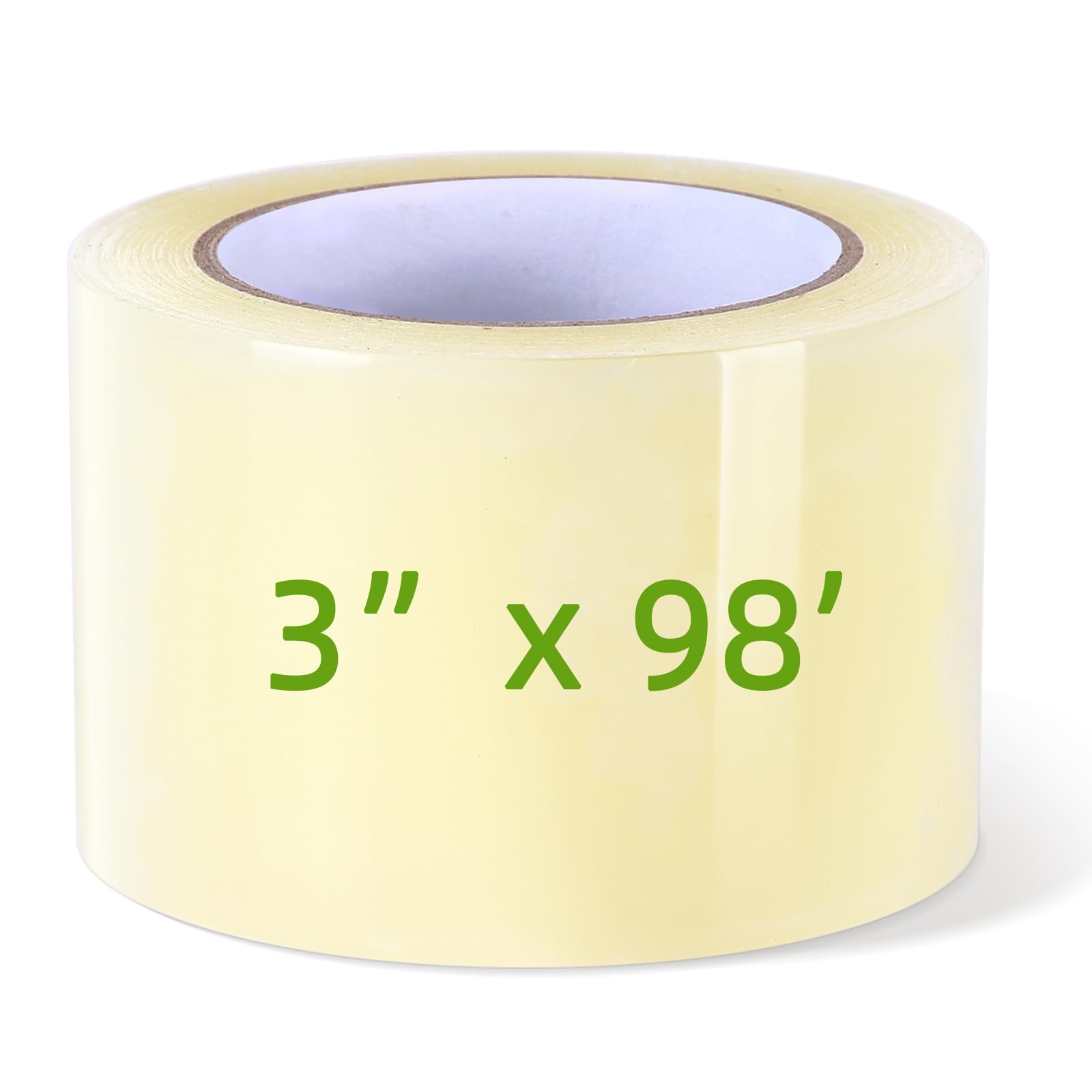 Ohuhu Greenhouse Repair Tape Plastic: 3" x 98' Green House Sheeting Tape 6.3 mil Reinforced Clear Plastic Film Tape for Greenhouse Polyethylene PE Cover Repair