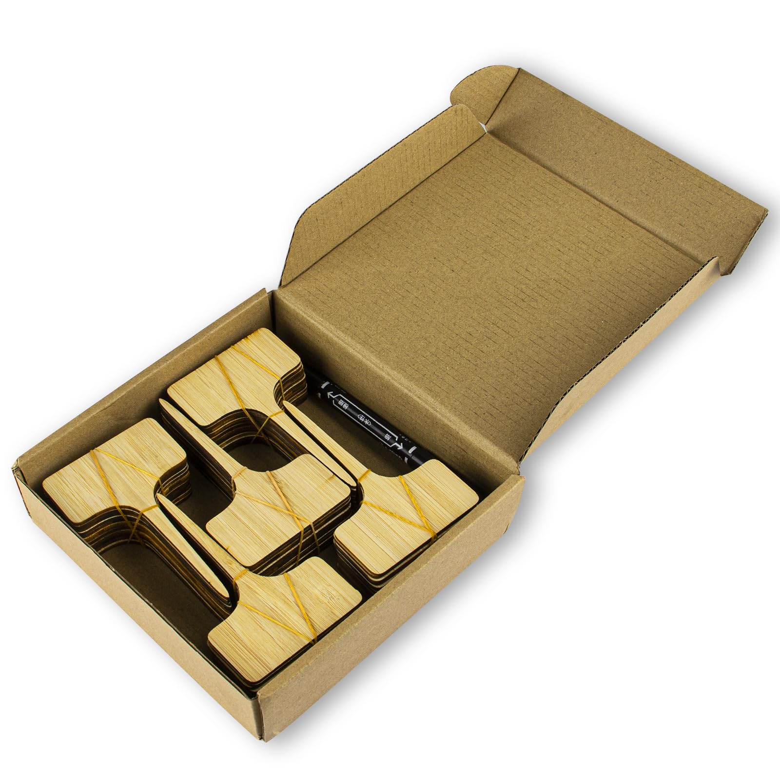 60pcs Plant Labels Bamboo,4Inch T-Type Plant Tags,Waterproof Garden Markers for Vegetables Herb Flower Seed Greenhouse Outdoor Potted Plants Gardening Supplies Gifts.