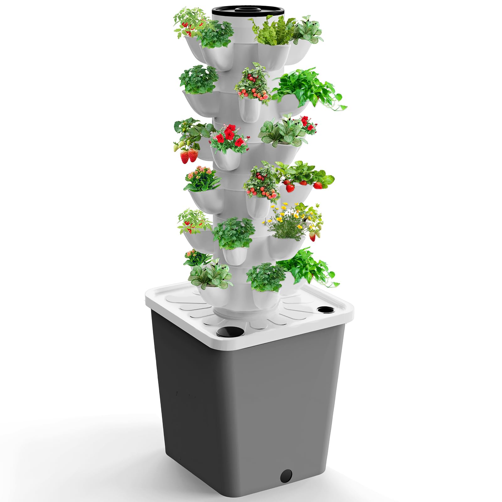 Hydroponics Growing System,30-Plants Indoor Vertical Tower System Kit,Hydroponic Germination Kit for Gardening Lover