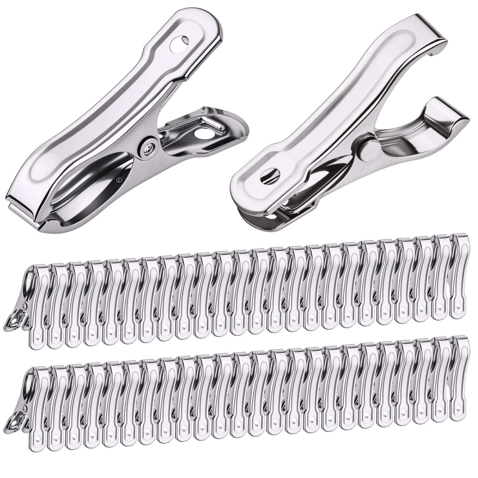 50 PCS Garden Clips, Greenhouse Clamps, Stainless Steel Greenhouse Clips for Netting, Heavy Duty Row Cover Clips with a Strong Grip for Shade Cloth or Plant Cover on Gardening Hoops