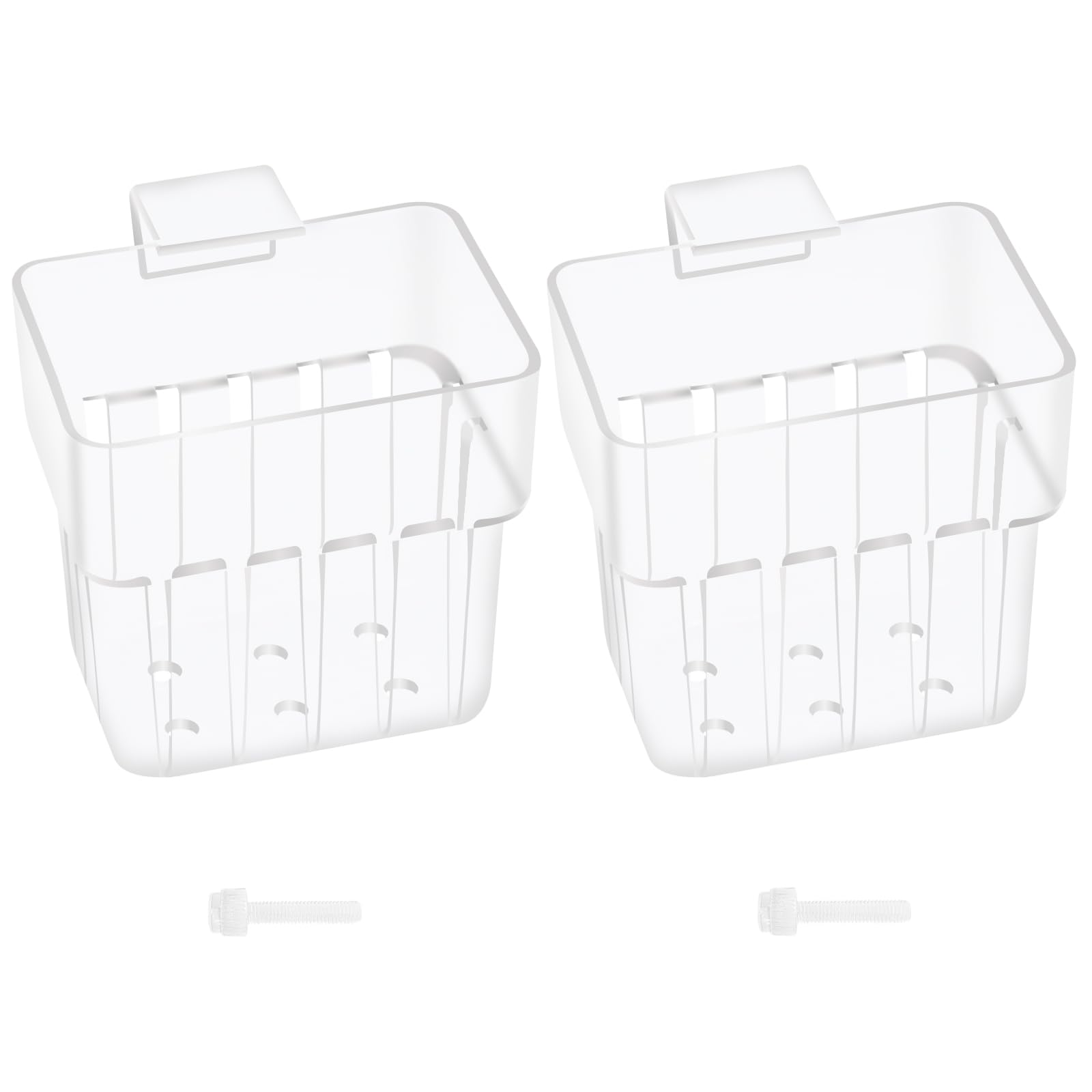 2Pcs Transparent Aquarium Plant Holder Clear Fish Tank Plant Holder, Aquaponic Fish Tank Accessories Top Acrylic Plant Aquarium Decoration, Aquaponics Used for Aquaculture Plant Decorative Supplies